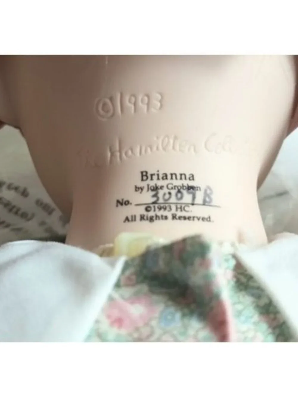 Hamilton Collection Brianna by Joke Grobben 18” Porcelain Doll Boxed